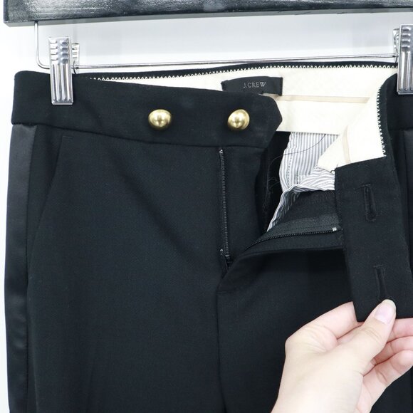 J. Crew Wool Pants Womens 00 Black Classic Capsule Professional Polished NWOT - Picture 6 of 16